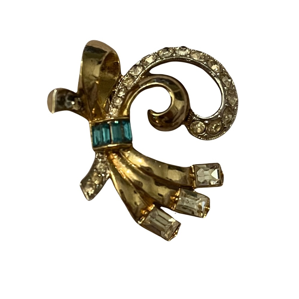 Vintage Coro Gold and Silver Tone Brooch